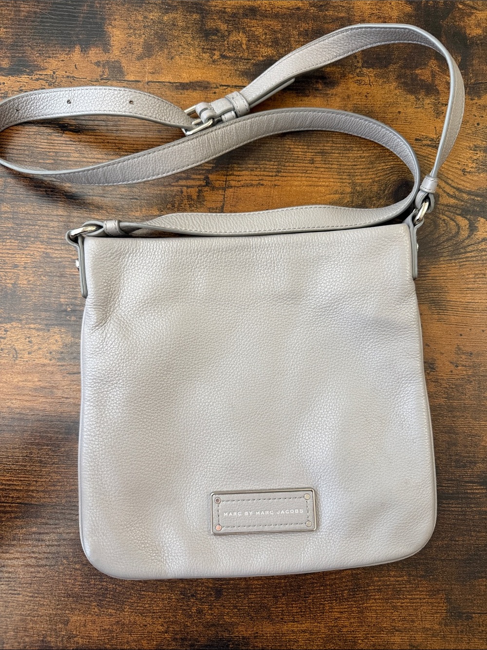 Marc by Marc Jacobs Pebbled Leather Crossbody in Light Gray